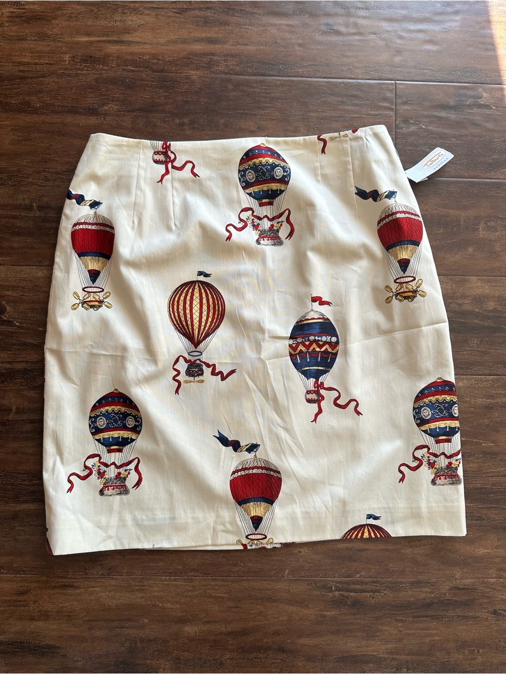 Talbots Vintage Women’s Cream Hot Air Balloon Print Skirt